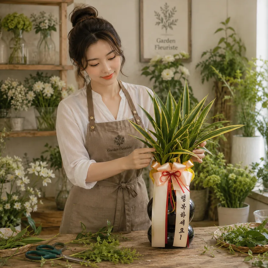 기품 있는 동양란 화분